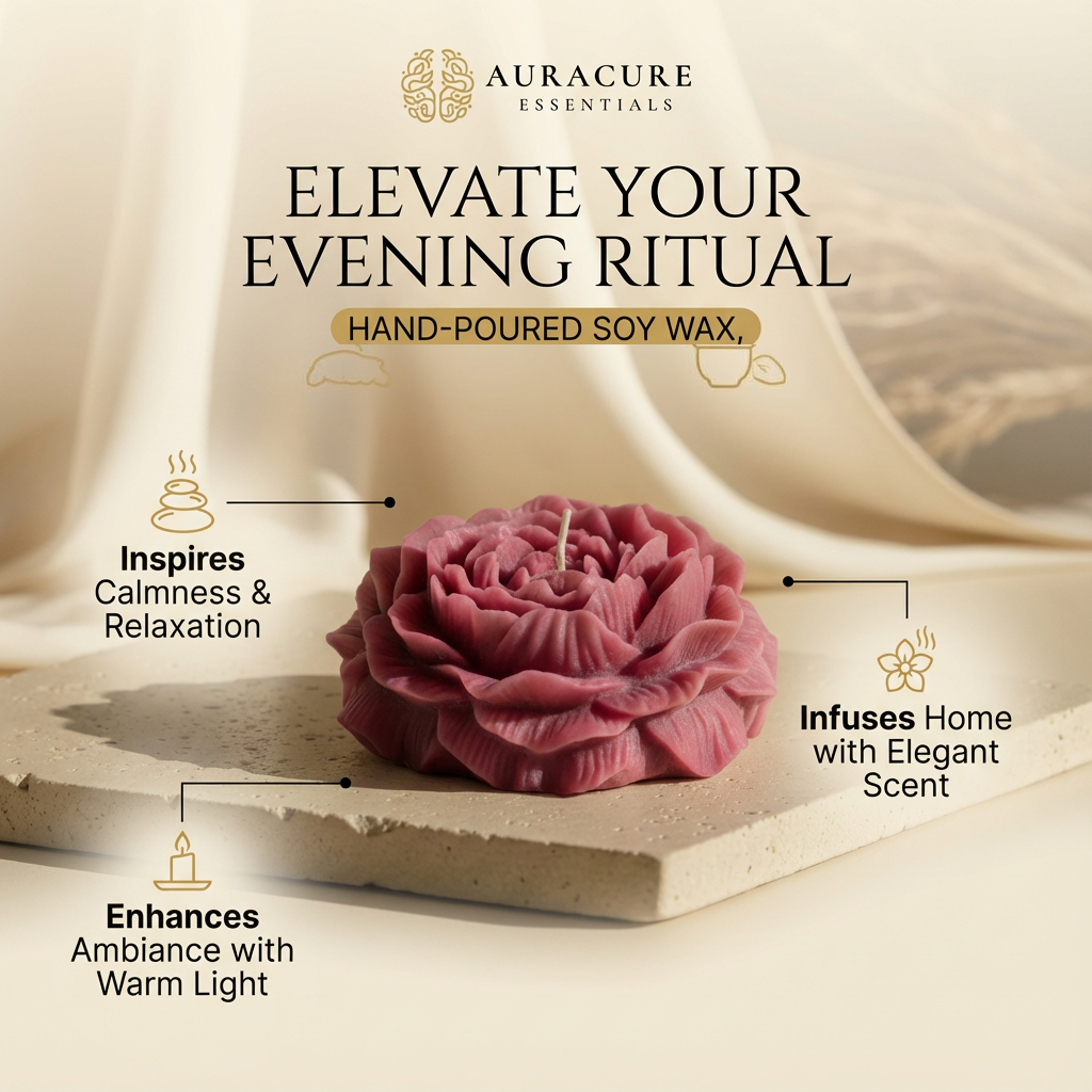 Grande Peony Bloom Candle