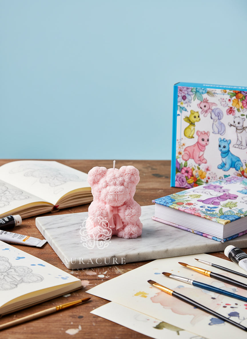 Grandbow Teddy Bear Candle