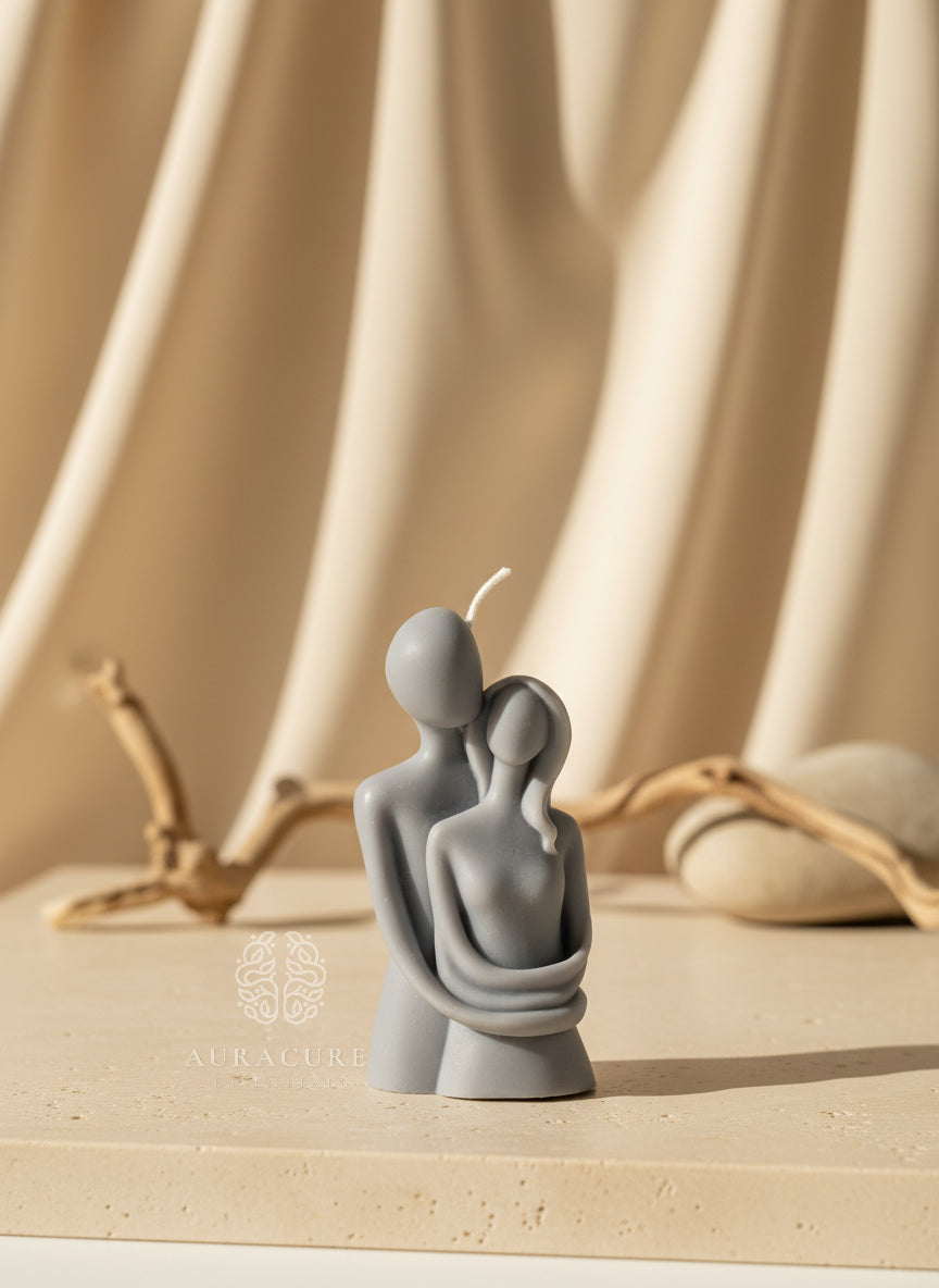 Intimate moments couple candle