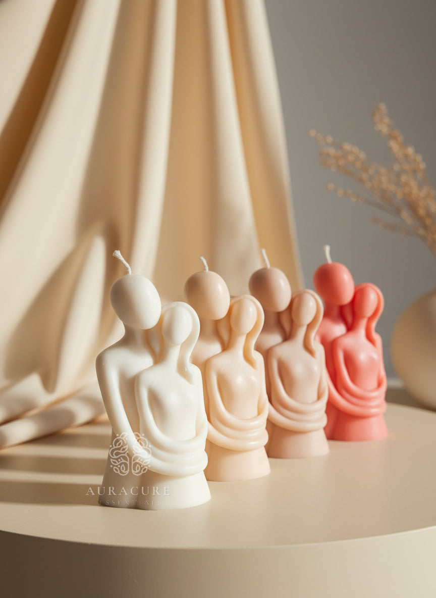 Intimate moments couple candle