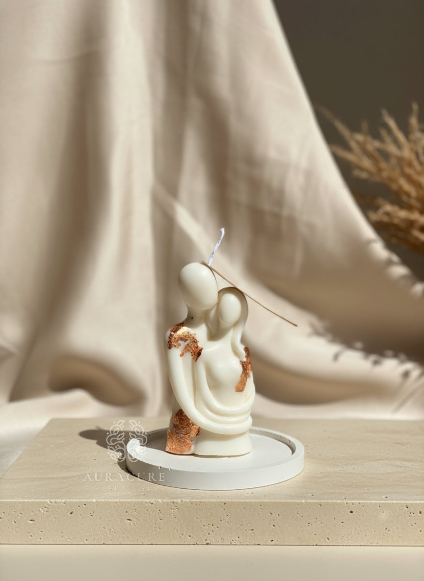 Intimate moments couple candle