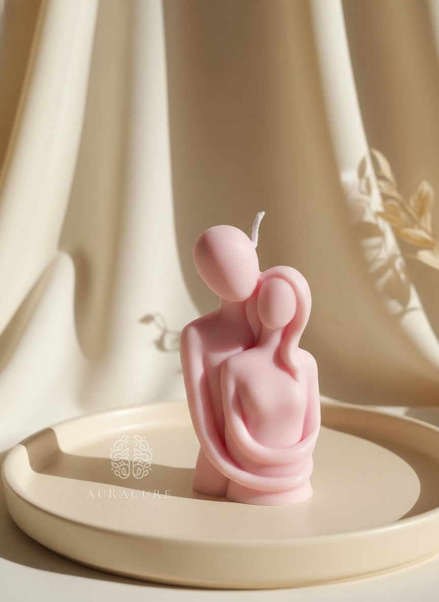Intimate moments couple candle