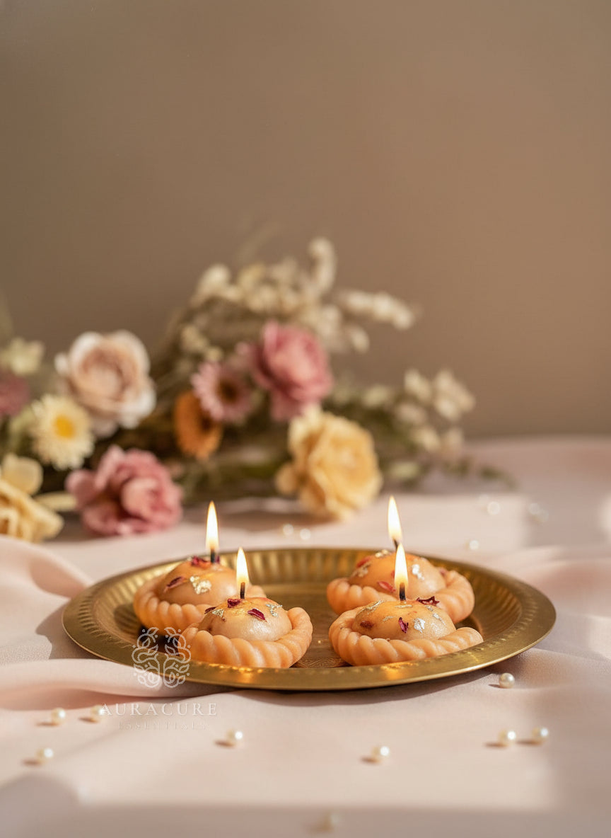Festive Gujiya Delight Candle, Pack of 2