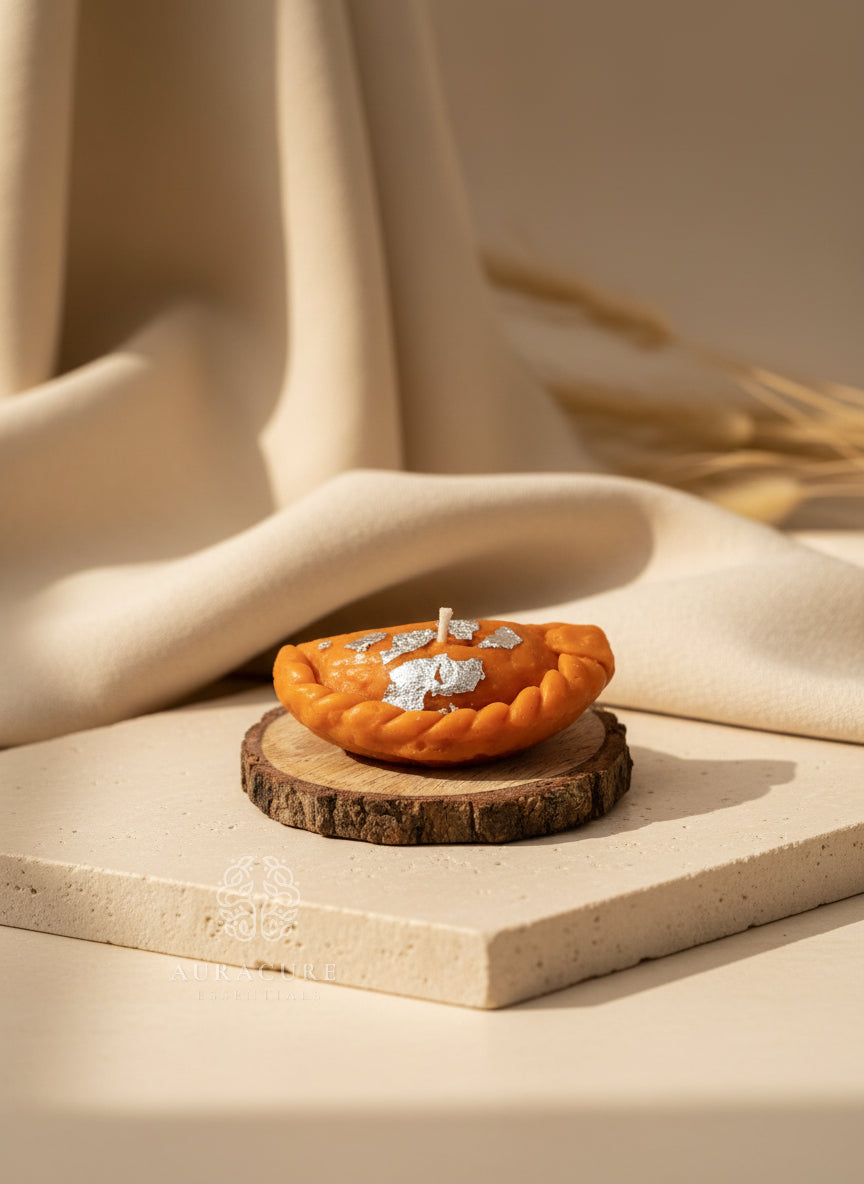 Festive Gujiya Delight Candle, Pack of 2