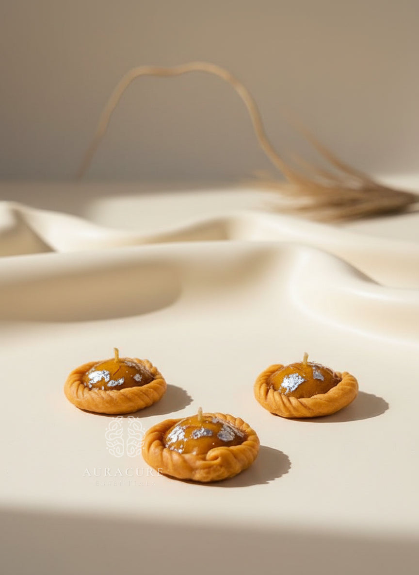 Festive Gujiya Delight Candle, Pack of 2