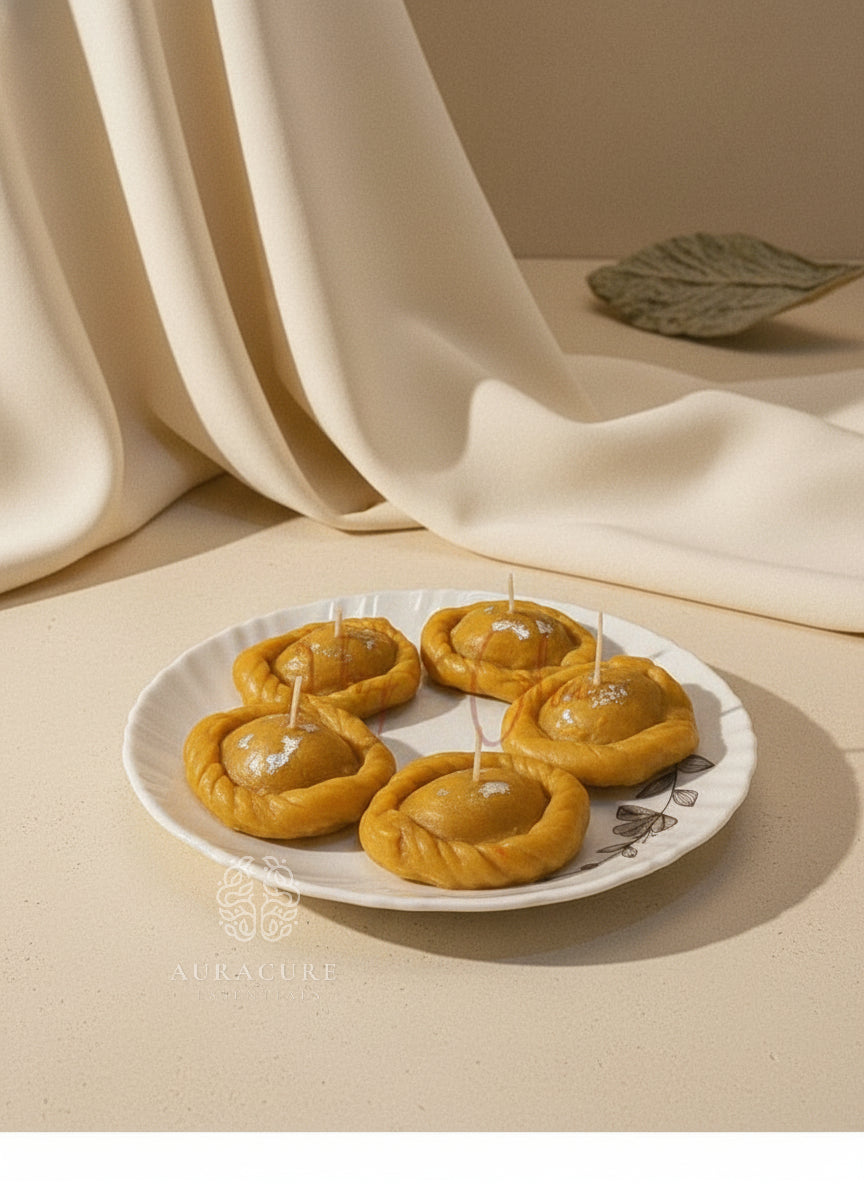Festive Gujiya Delight Candle, Pack of 2