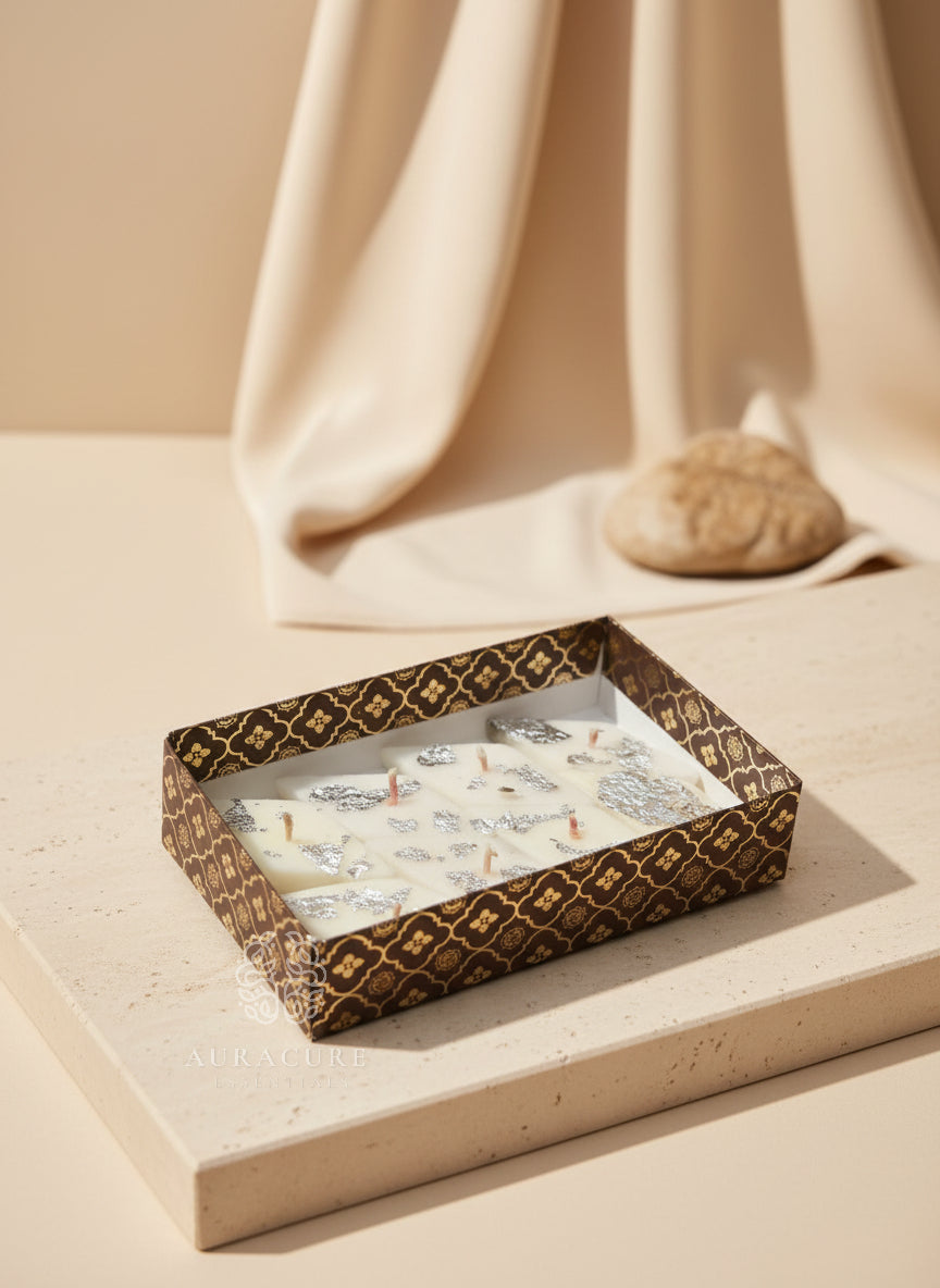 Festive Kaju Katli Barfi Candle