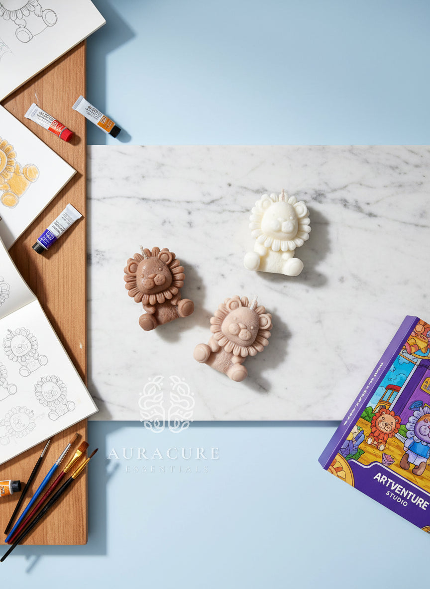 Little Jungle Cub Candle – Handmade Cute Lion Candle