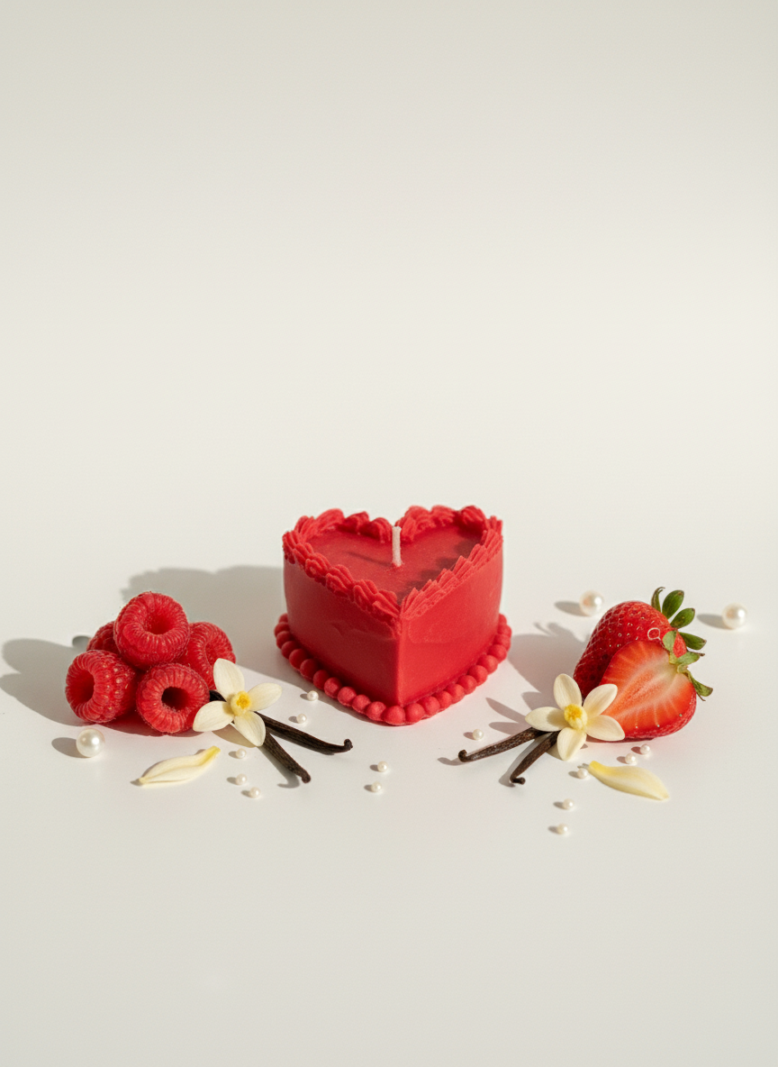 Frosted Heart Delight Candle