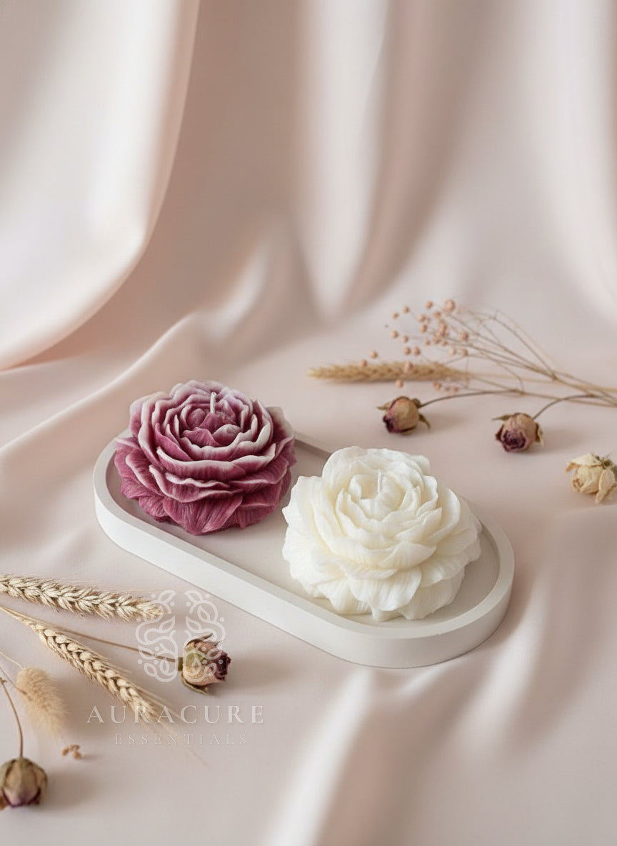 Peony Bloom Candle, Pack of 2