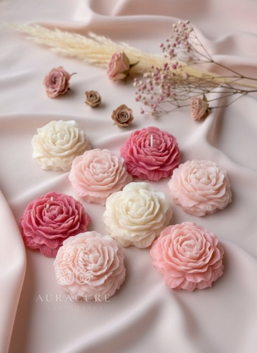 Peony Bloom Candle, Pack of 2