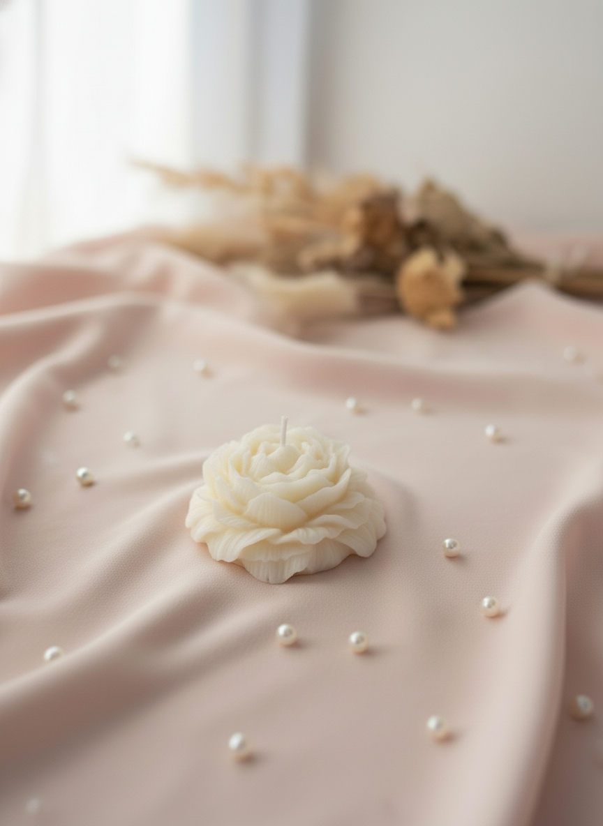 Peony Bloom Candle, Pack of 2