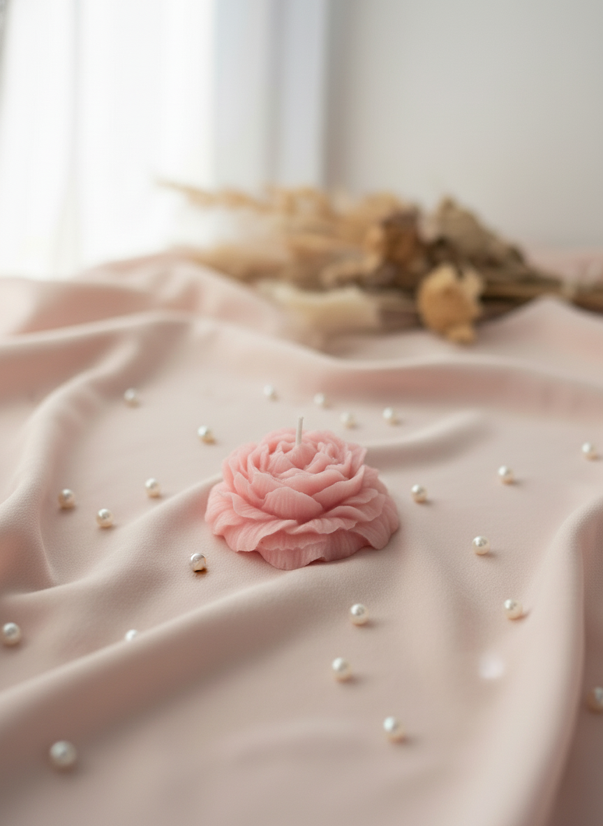 Peony Bloom Candle, Pack of 2