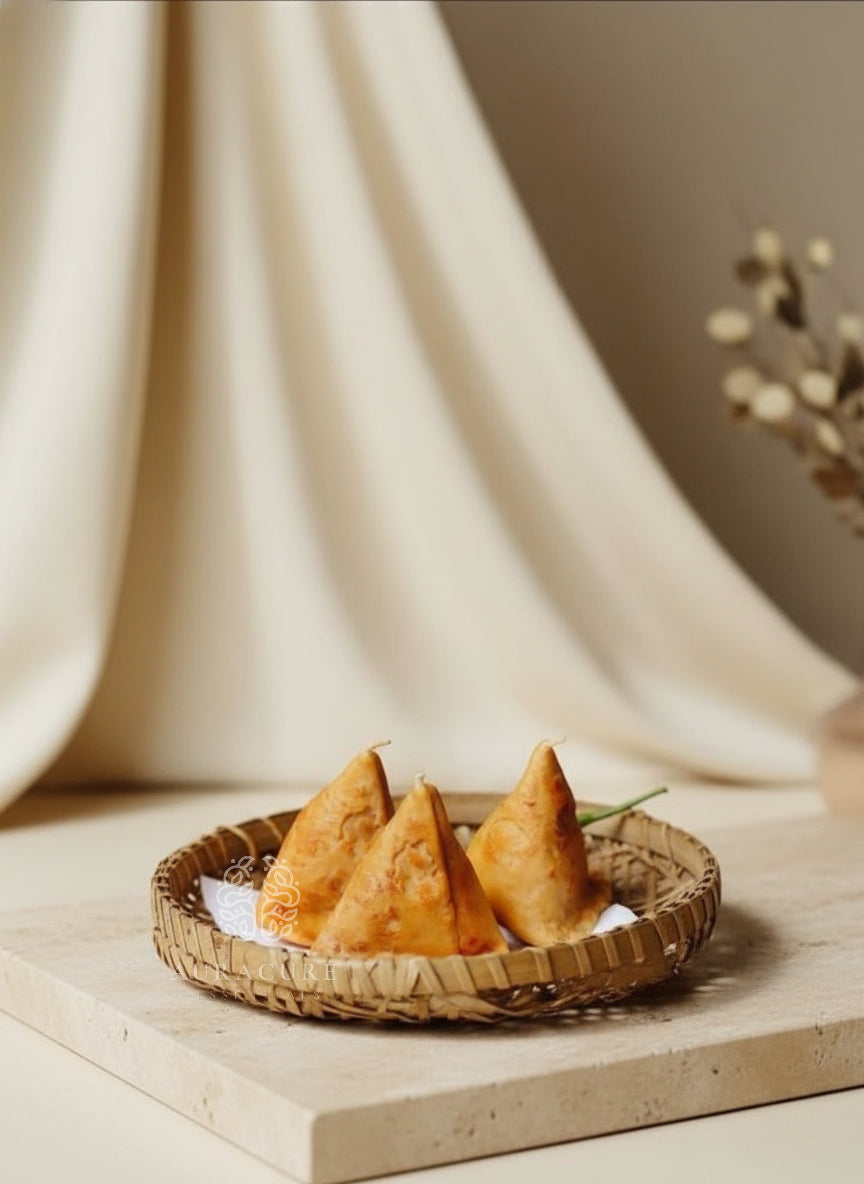 Chatpata Crunchy Samosa Candle, Pack of 2