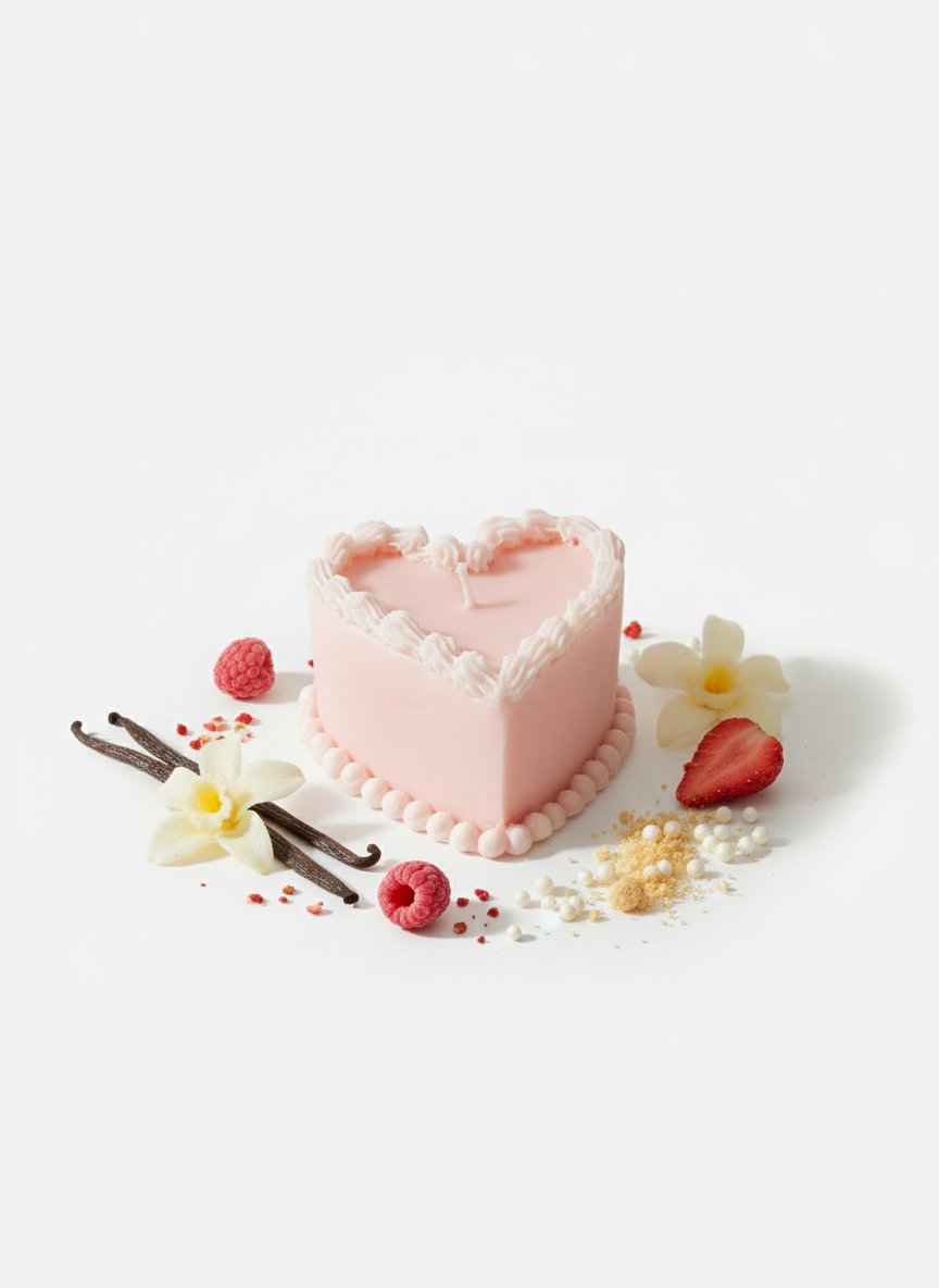 Frosted Heart Delight Candle