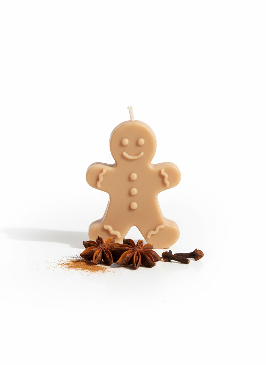 Merry Ginger Man Candle, Pack of 2