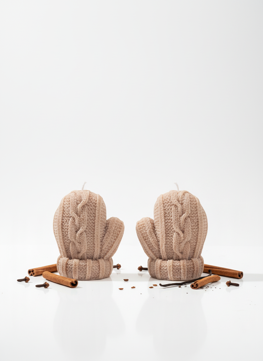 Cozy Knit Gloves Candle, Pack of 2