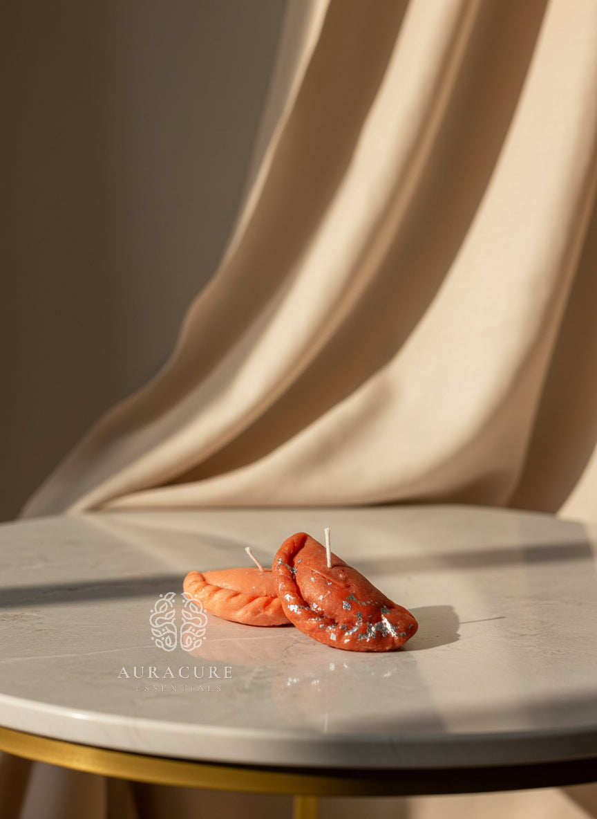 Festive Gujiya Delight Candle, Pack of 2