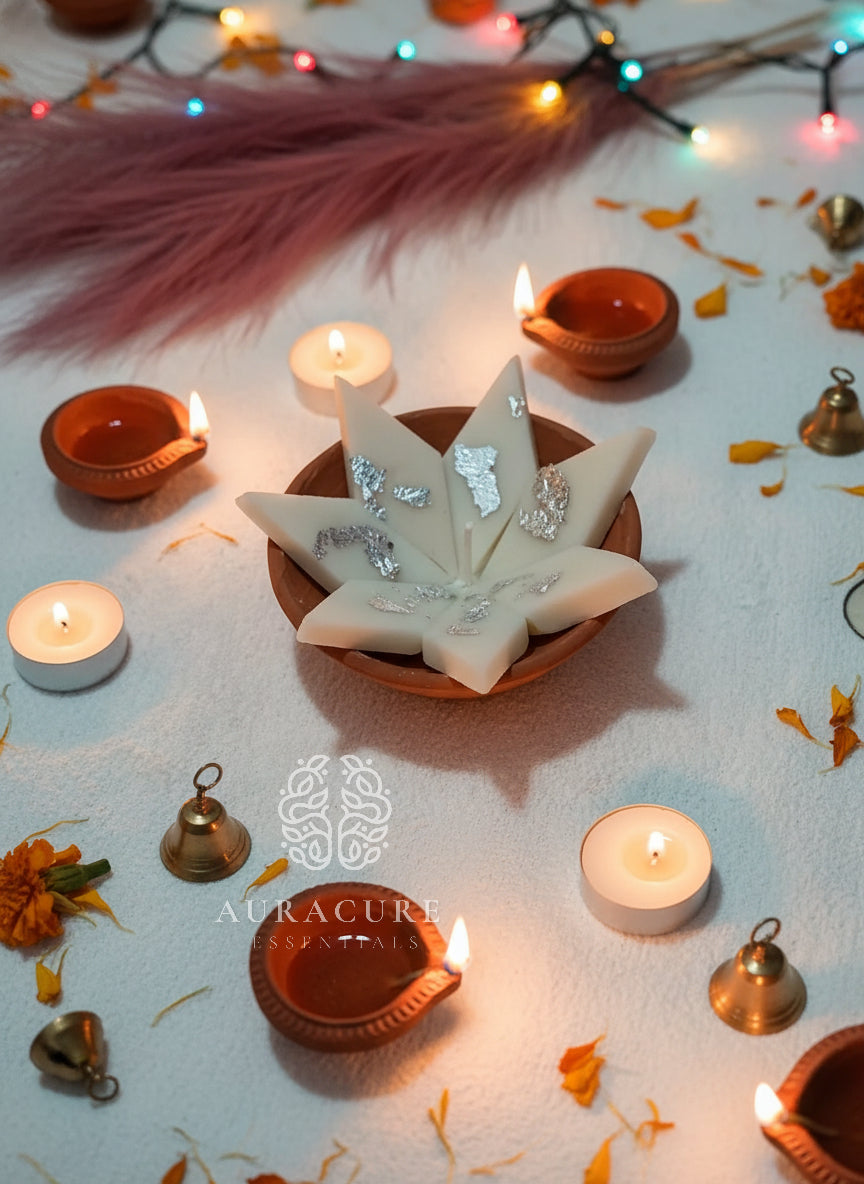 Festive Kaju Katli Barfi Candle