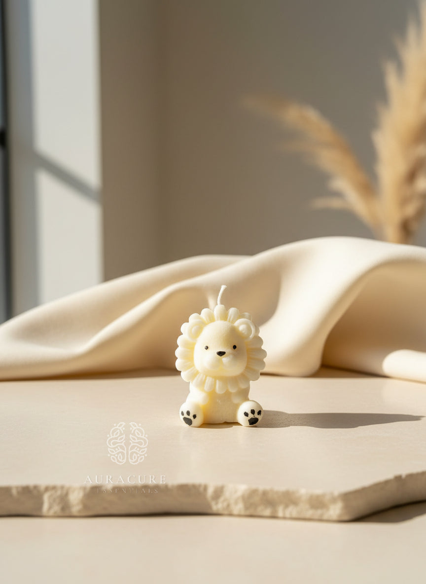 Little Jungle Cub Candle – Handmade Cute Lion Candle