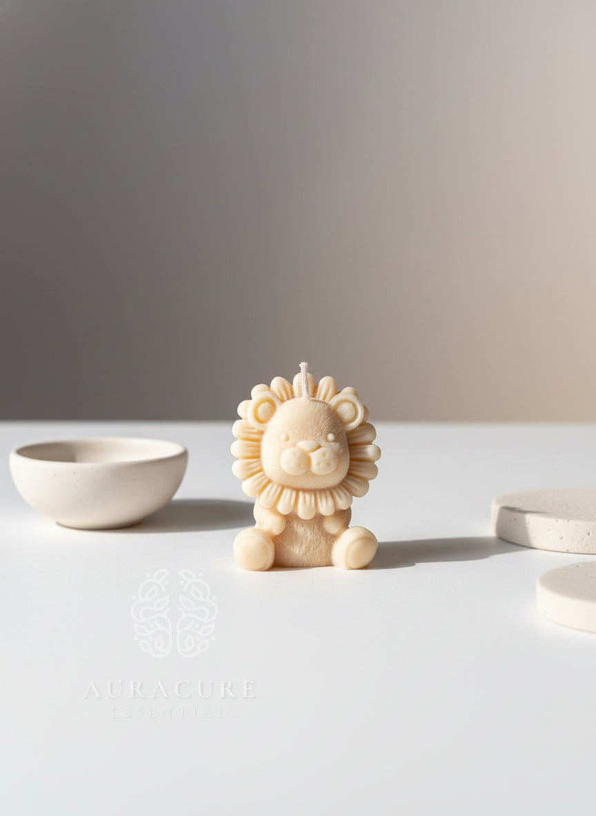 Little Jungle Cub Candle – Handmade Cute Lion Candle