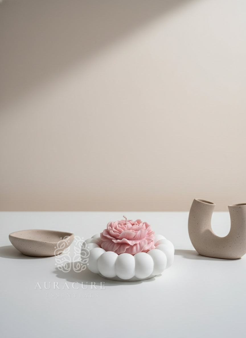 Peony Bloom Candle, Pack of 2