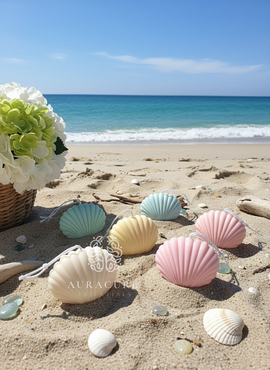 Coastal Seashell Soy Candle, Pack of 2