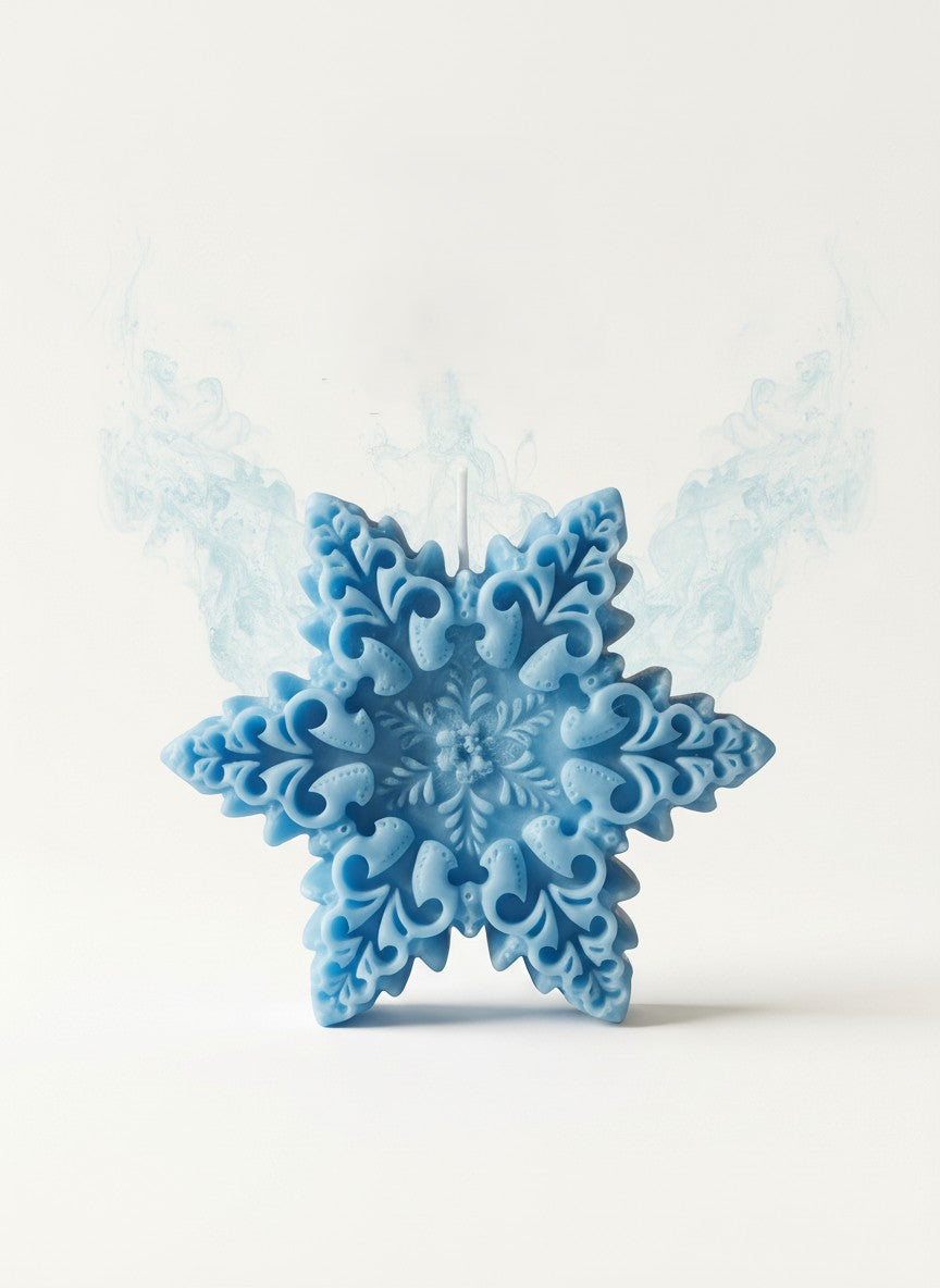 Winterflake Bliss Decorative Candle, Pack of 2