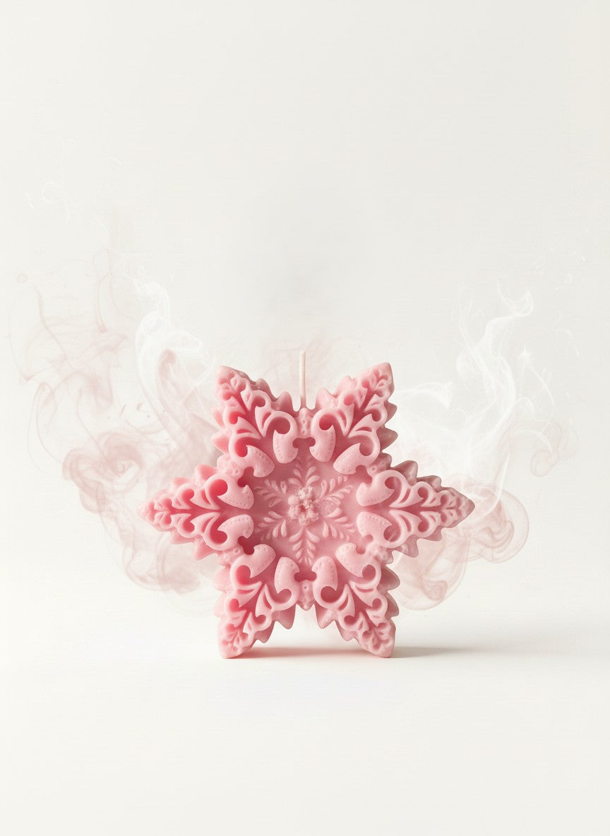 Winterflake Bliss Decorative Candle, Pack of 2