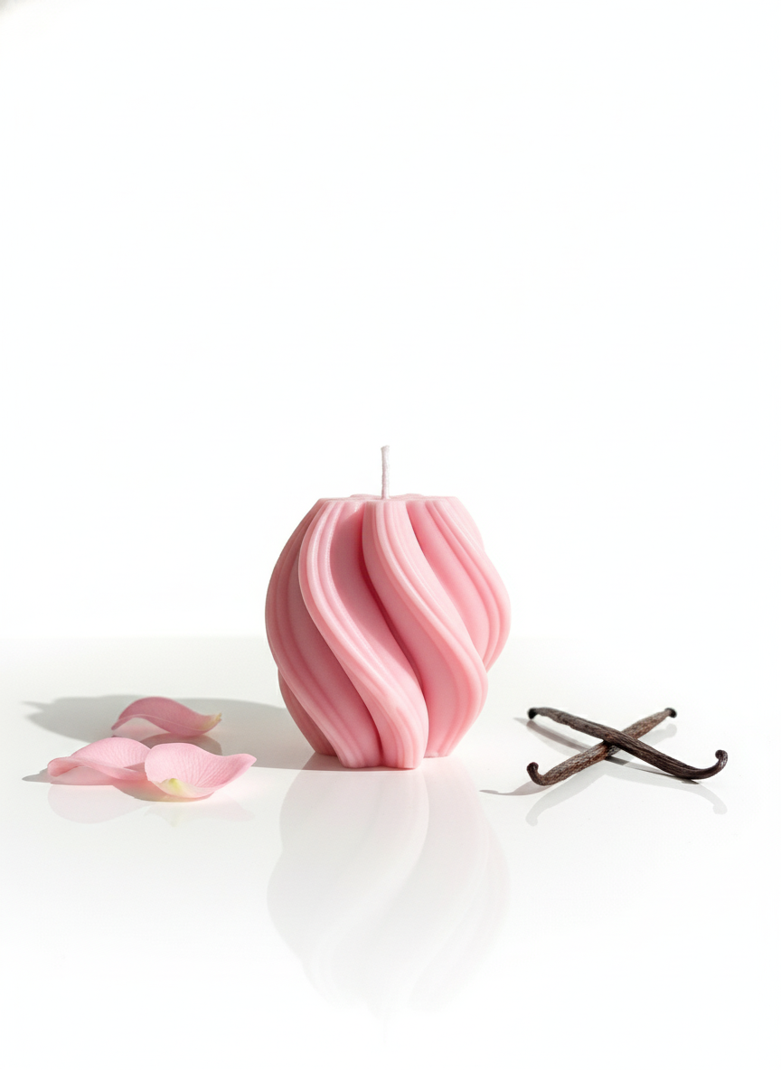 Ribbon Wave Candle