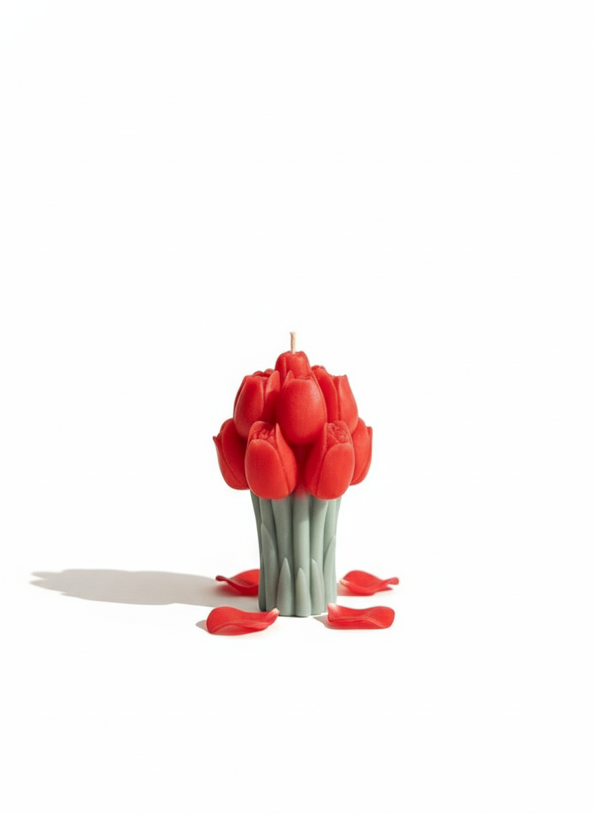 Classic Tulip Bouquet Candle